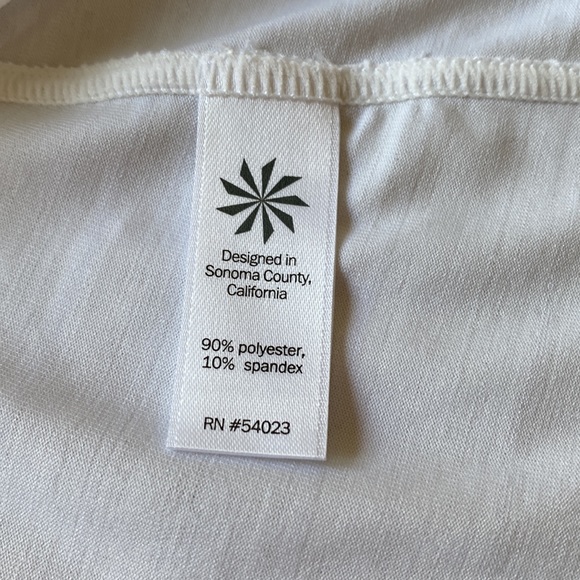 NEW Athleta white top with front zipper - Picture 7 of 8